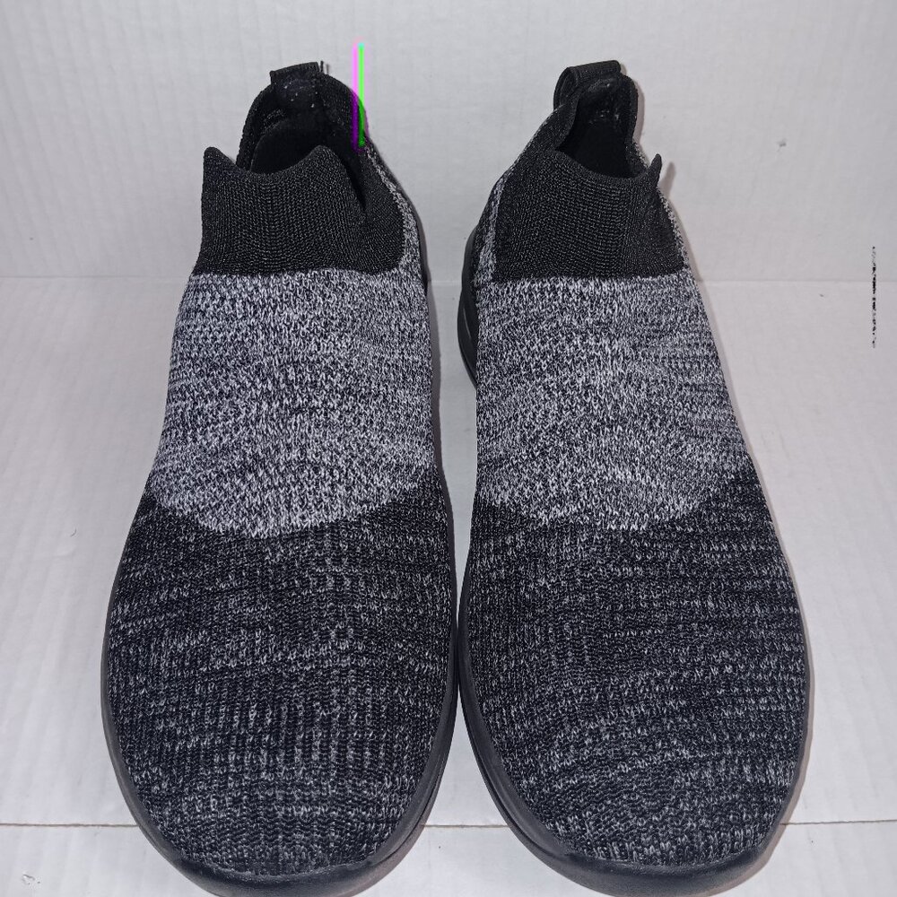 HYPER TWO TONE RUNNING SLIP-ON SNEAKERS BLACK GRAY SIZE 36